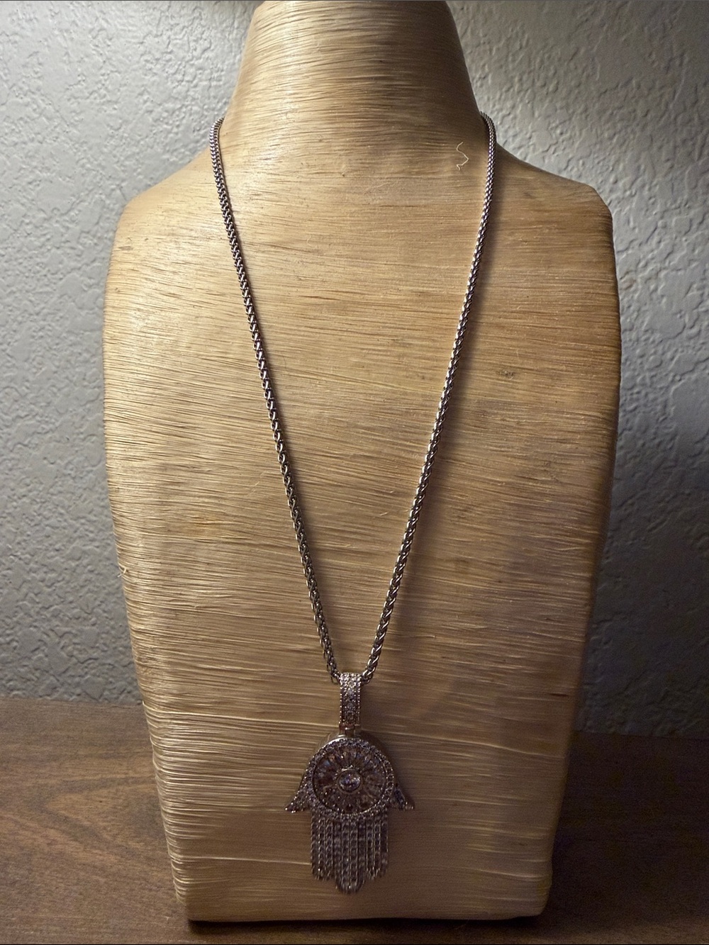 APORRO 925 Sterling Silver Hamsa Hand Evil Eye Pendant Necklace